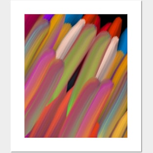 crayon abstract Posters and Art